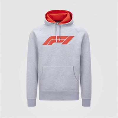 F1 FW LARGE LOGO HOODED SWEAT GREY