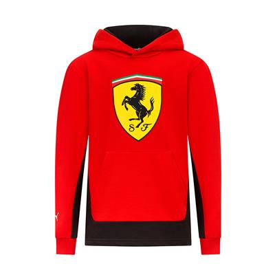 SCUDERIA FERRARI FW KIDS BIG SHIELD HOODY RED