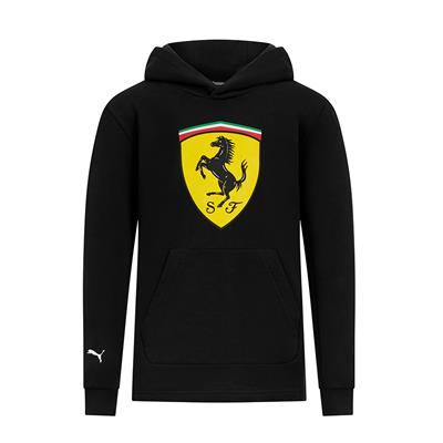 SCUDERIA FERRARI FW KIDS BIG SHIELD HOODY BLACK