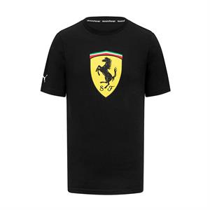 SCUDERIA FERRARI  FW MENS LARGE SHIELD TEE  BLACK