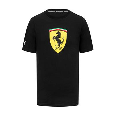 SCUDERIA FERRARI  FW MENS LARGE SHIELD TEE  BLACK