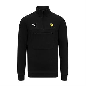 SCUDERIA FERRARI FW MENS QUARTER ZIP BLACK