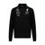 MERCEDES  MENS KNITTED LS POLO BLACK