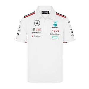 MERCEDES TEAM MENS DRIVER POLO  WHITE