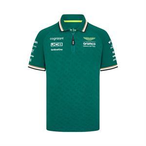 ASTON MARTIN MENS TEAM POLO  GREEN