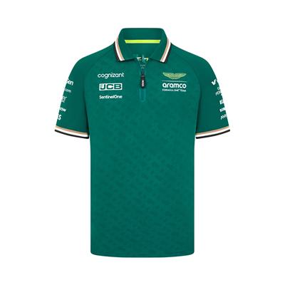 ASTON MARTIN MENS TEAM POLO  GREEN