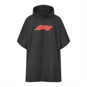 F1 FW LOGO PONCHO BLACK
