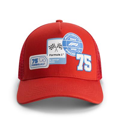 F1 FW HERITAGE TRUCKER CAP HERITAGE RED