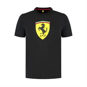 SCUDERIA FERRARI FW MENS LARGE SHIELD TEE BLACK