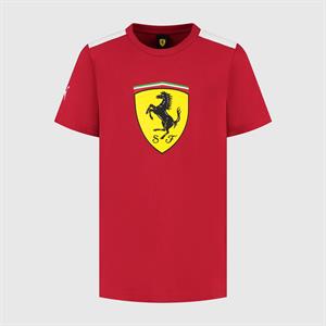 SCUDERIA FERRARI KIDS LARGE SHIELD TEE DARK CHERRY