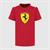 SCUDERIA FERRARI KIDS LARGE SHIELD TEE DARK CHERRY