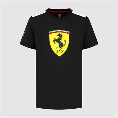 SCUDERIA FERRARI KIDS LARGE SHIELD TEE BLACK