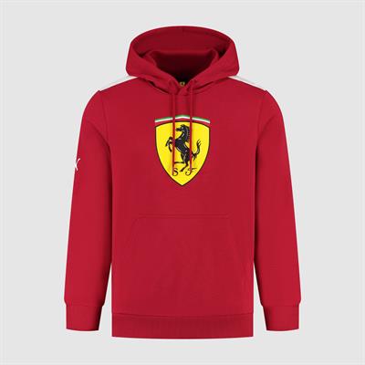 SCUDERIA FERRARI FW LARGE SHIELD HOODY DARK CHERRY