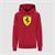 SCUDERIA FERRARI FW KIDS LARGE SHIELD HOODY DARK CHERRY