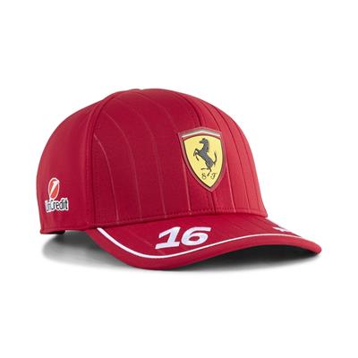 SCUDERIA FERRARI  KIDS LECLERC  CAP DARK CHERRY