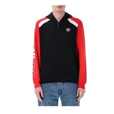 DUCATI CORSE MENS HOODIE SMALL LOGO BLACK