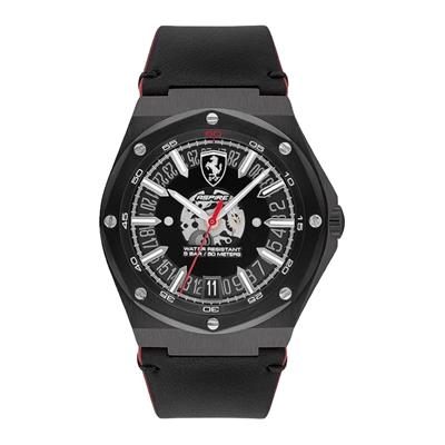 SCUDERIA FERRARI WATCH CHRONO BLUE LEATHER 44MM