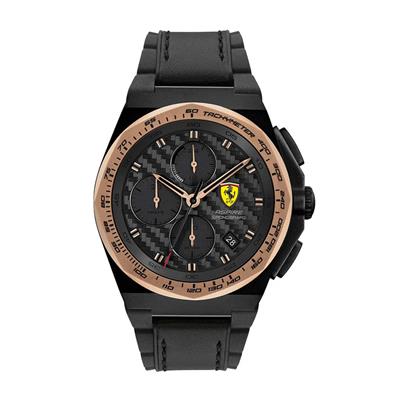 SCUDERIA FERRARI WATCH ASPRE QUARTZ CASE BLACK LEATHER 4