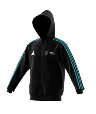 MERCEDES DNA FULL ZIP HOODIE MENS BLACK