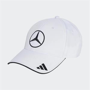 MERCEDES TEAM BASEBALL CAP LIGHT METAL BADGE WHITE