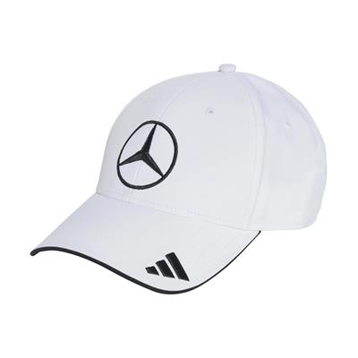 MERCEDES TEAM BASEBALL CAP LIGHT METAL BADGE WHITE