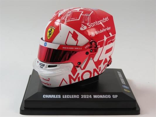 1:5 MINI HELMET LECLERC 2024 MONACO GP