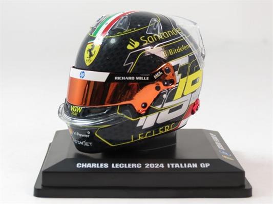 1:5 MINI HELMET CHARLES LECLERC 2024 ITALIAN GP