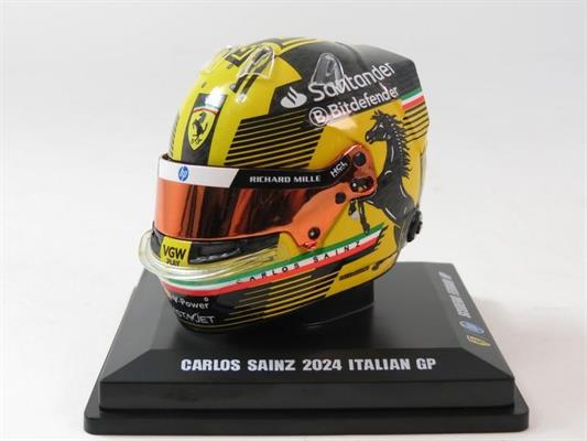 1:5 MINI HELMET CARLOS SAINZ 2024 ITALIAN GP