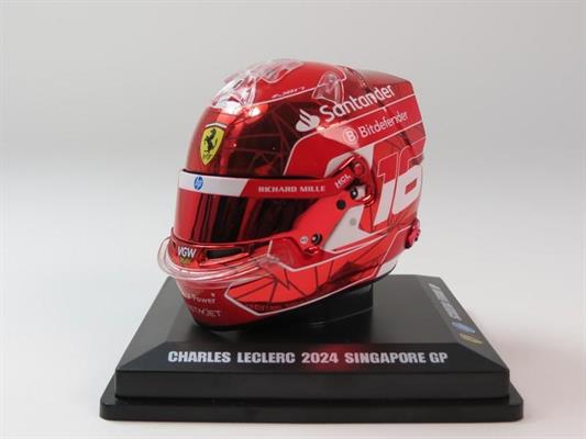 1:5 MINI HELMET LECLERC 2024 SINGAPORE GP