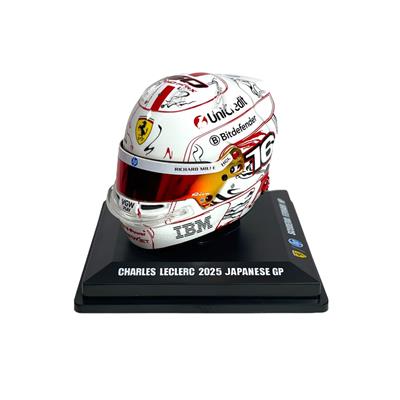 1:5 MINI HELMET  CHARLES LECLERC 2025 JAPANE GP