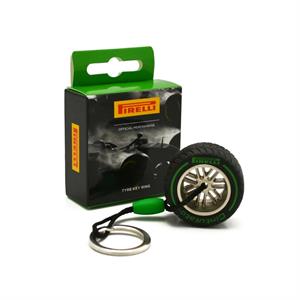 PIRELLI TYRE KEYRING GREEN