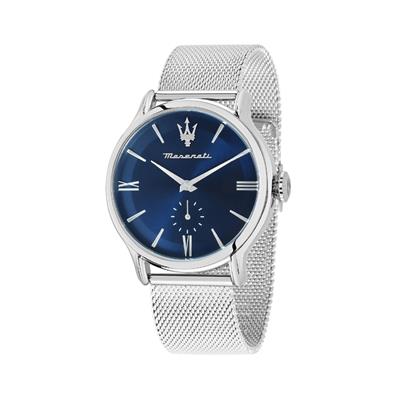 MASERATI EXT 42MM 3H BLUE DIAL MESH B SS