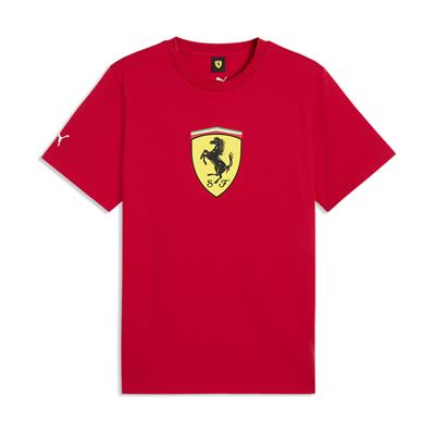 SCUDERIA FERRARI FW MENS LARGE SHIELD TEE RED 2026
