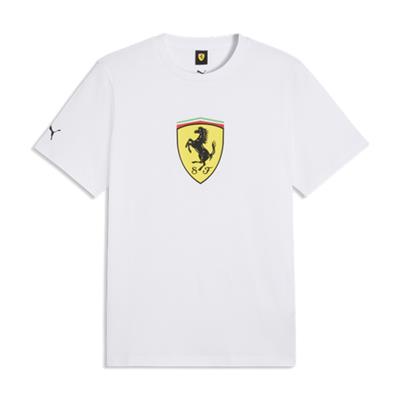 SCUDERIA FERRARI FW MENS LARGE SHIELD TEE WHITE 2026