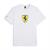 SCUDERIA FERRARI FW MENS LARGE SHIELD TEE WHITE 2026