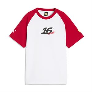 SCUDERIA FERRARI FW MENS LECLERC TEE WHITE 2026