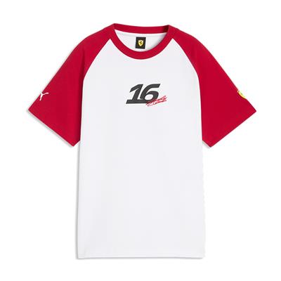 SCUDERIA FERRARI FW MENS LECLERC TEE WHITE 2026