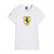SCUDERIA FERRARI FW WOMENS LARGE SHIELD TEE WHITE 2026