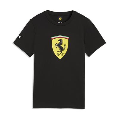SCUDERIA FERRARI FW KIDS SHIELD TEE BLACK 2026