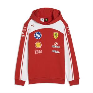 SCUDERIA FERRARI TEAM KIDS HOODIE RED 2026