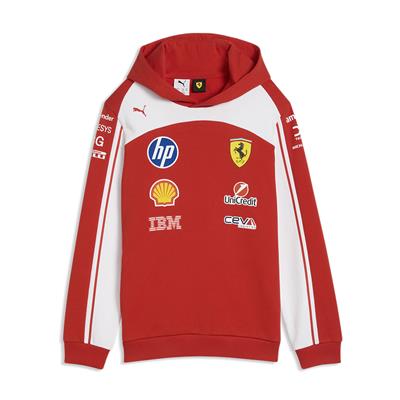 SCUDERIA FERRARI TEAM KIDS HOODIE RED 2026