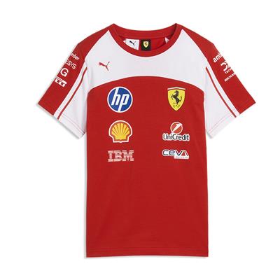 SCUDERIA FERRARI TEAM KIDS TEE RED 2026