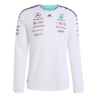MAPF1 RP MENS TEAM LS DRIVER AUTHENTIC TEE WHITE