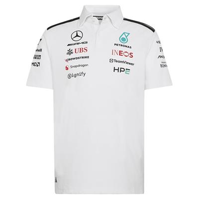 MERCEDES MENS TEAM ENGINEERS POLO WHITE 2026