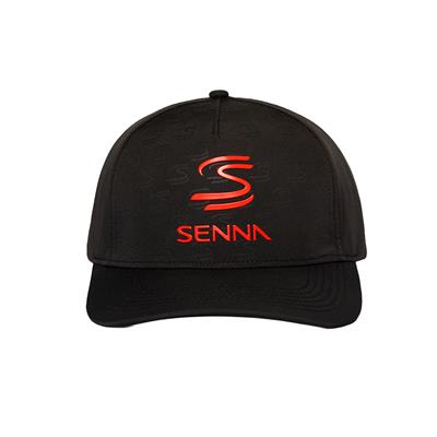 SENNA DEBOSSED CURVED PEAK CAP BLACK