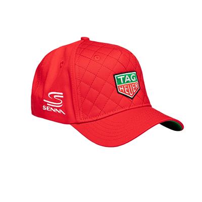 SENNA TAG HEUER QUILTED RACE CAP RED
