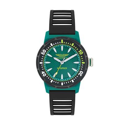 AMF1 WATCH PODIUM GREEN DIAL BLACK SILICONE
