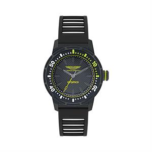 AMF1 WATCH BLACK DIAL BLACK SILICONE STRAP