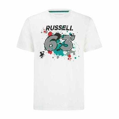 MERCEDES MENS TEE RUSSEL #63 WHITE