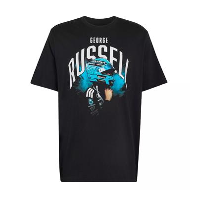 MERCEDES MENS RUSSEL GRAPHIC TEE BLACK